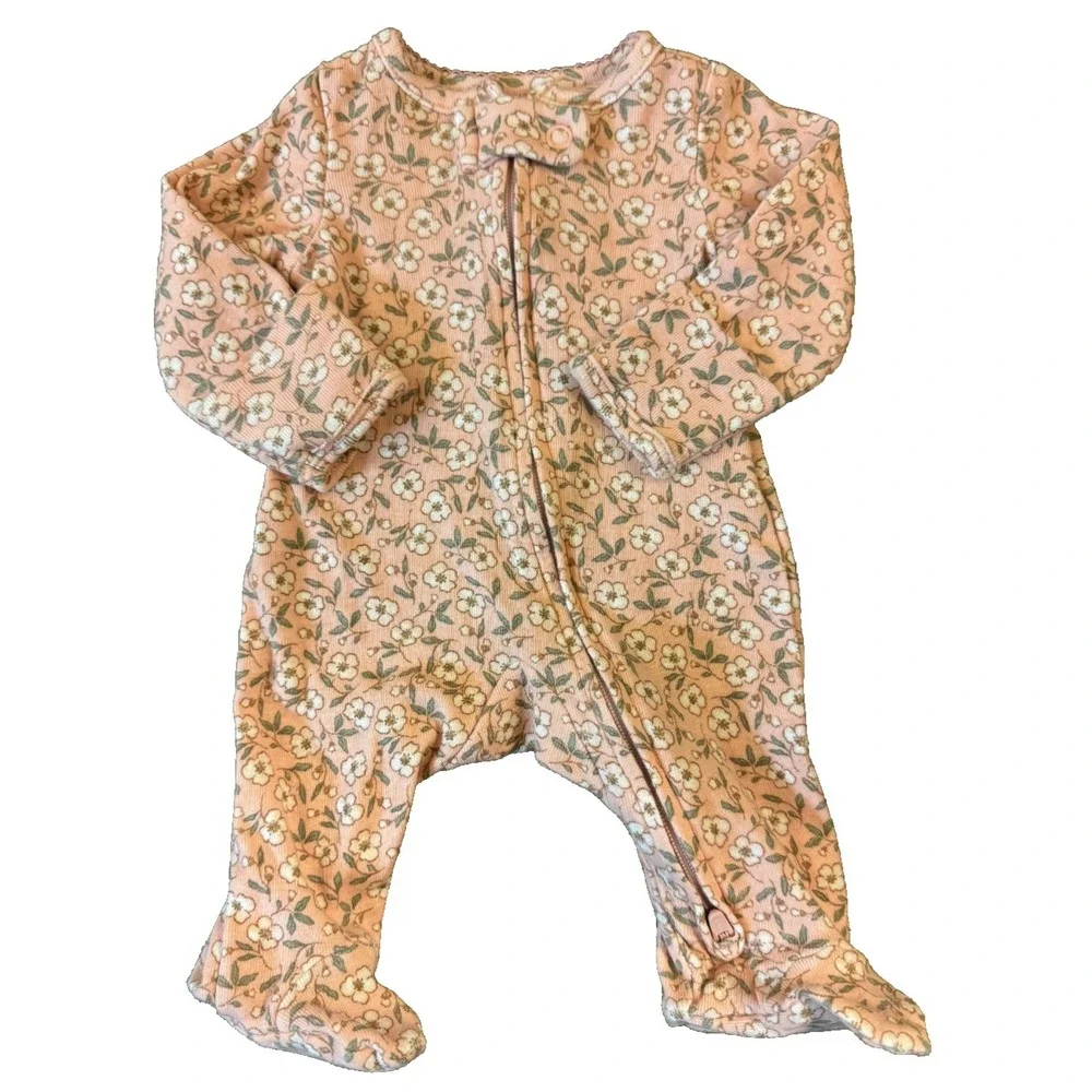Carters‎ Baby Girl Preemie Sleeper Outfit Footie Floral Zipper One Piece Clothes
